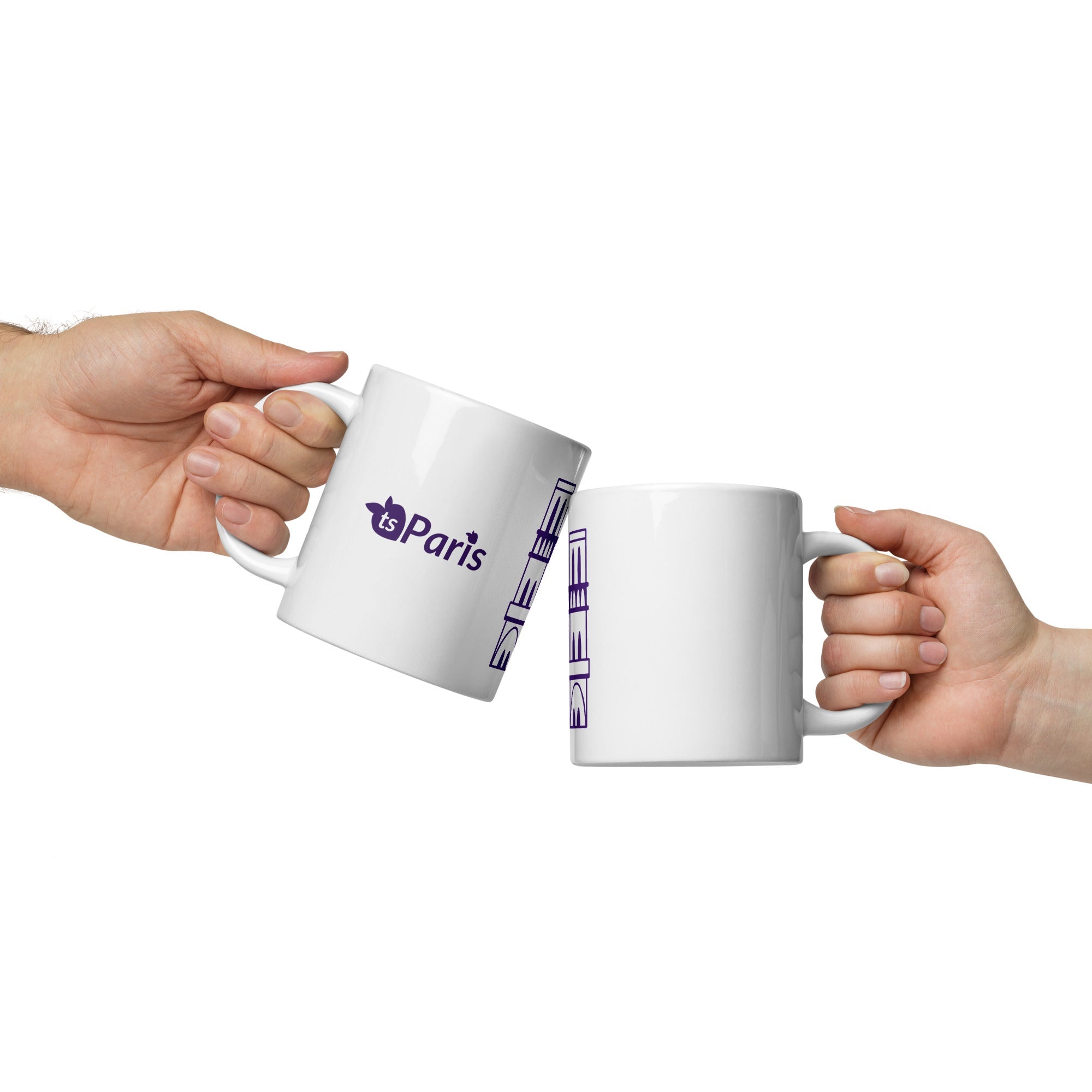 tsgabrielle® • Paris - Catedral de Notre-Dame • Caneca Brilhante • Branca • Cerâmica • 3 Tamanhos