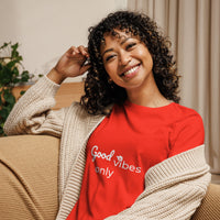 tsgabrielle® • Para Ela 👗 • Só Boas Vibrações • Camiseta Relaxada • 9 Cores • 100% Algodão